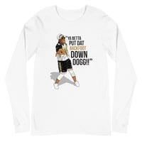 BACKFOOT DOWN DOGG! WHITE Long Sleeve Shirt (SHIPPING INCLUDED)