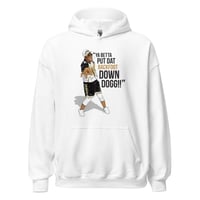 BACKFOOT DOWN DOGG!  WHITE HOODIE (SHIPPING INCLUDED)