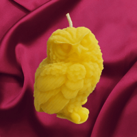 Image 1 of Lg Beeswax Owl Candle