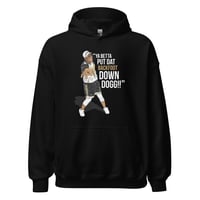 BACKFOOT DOWN DOGG!  BLACK HOODIE (SHIPPING INCLUDED)