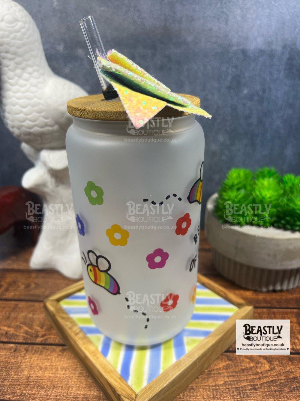 Bee Proud Of Yourself Glass Tumbler