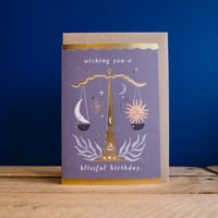 Image 2 of Libra Zodiac Card by Sister Paper Co.