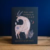 * NEW * Capricorn Zodiac Card by Sister Paper Co.