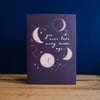 * NEW * "Many Moons" Moon Birthday Card by Sister Paper Co.