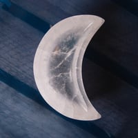 Image 1 of Selenite Moon Crystal Charging Bowl