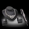 European and American five-ring suit necklace earrings bracelet