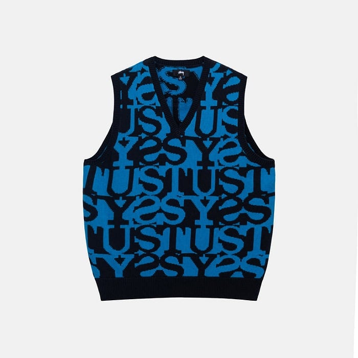 Image of STÜSSY STACKED SWEATER VEST