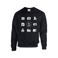 Black Cam Square Fleece Crew