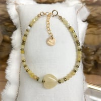Image 1 of Bracelet SIKO Opale jaune et Coeur