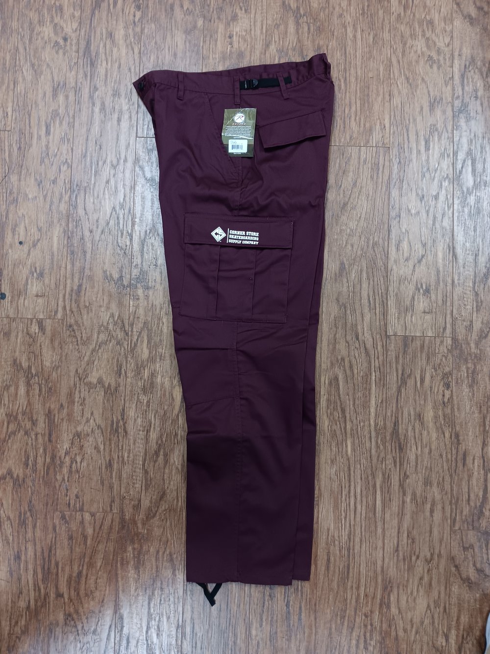 Image of Maroon "Script" Cargo Pants