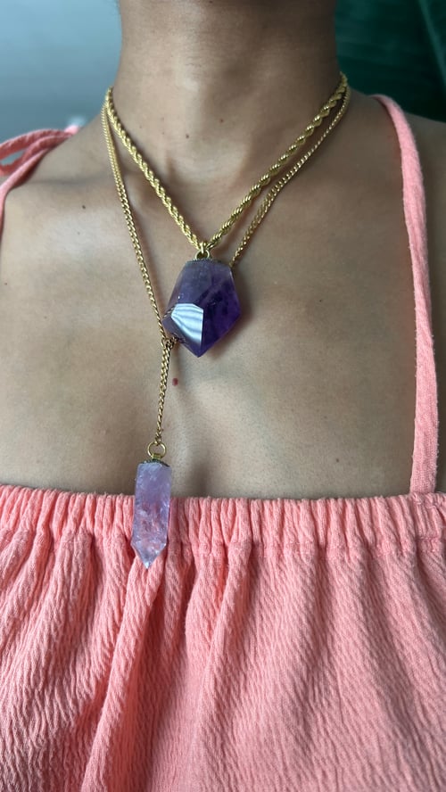 Image of THE PURPLE SET • Amethyst Necklace Set