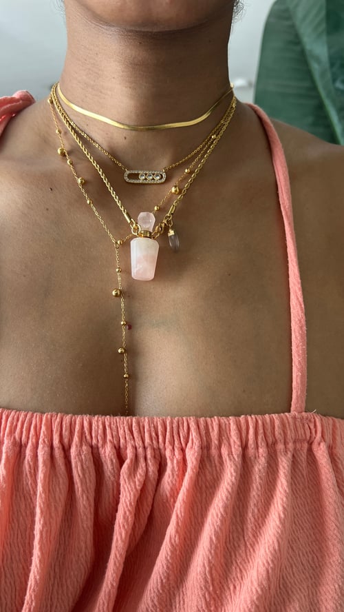 Image of ANGELY • Potion Bottle Necklaces | Rose Quartz