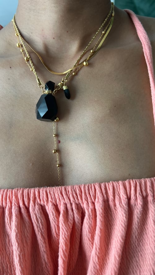 Image of ANGELY • Potion Bottle Necklaces | Black Onyx