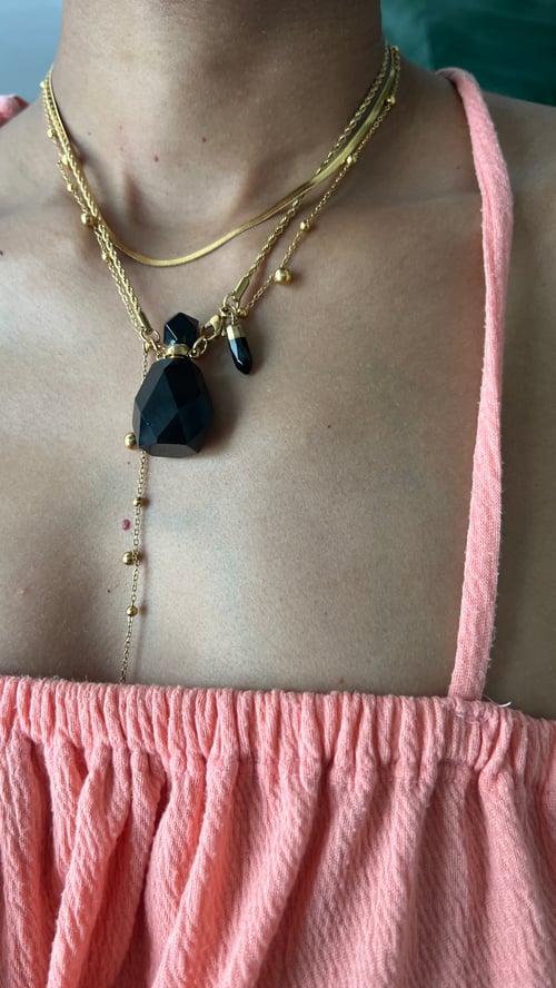 Image of ANGELY • Potion Bottle Necklaces | Black Onyx