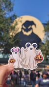 Mickey and Minnie Ghost sticker 