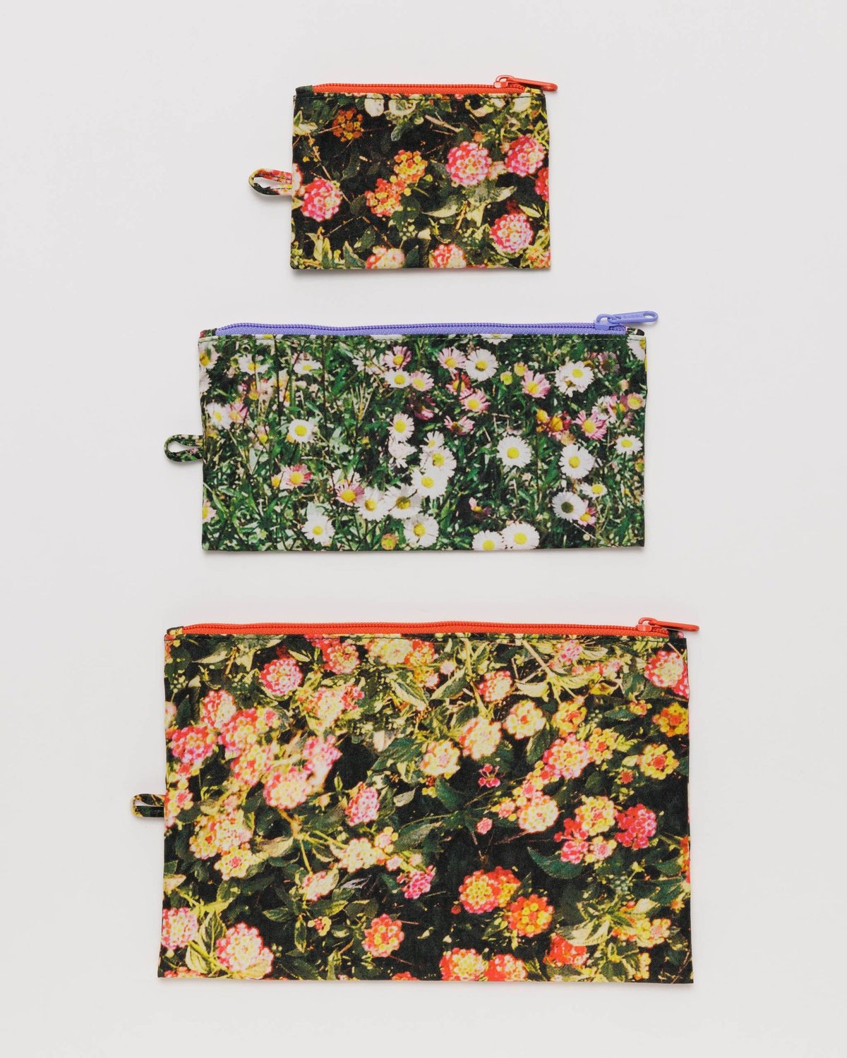 Image of Baggu Flat Pouch Set - Photo Florals
