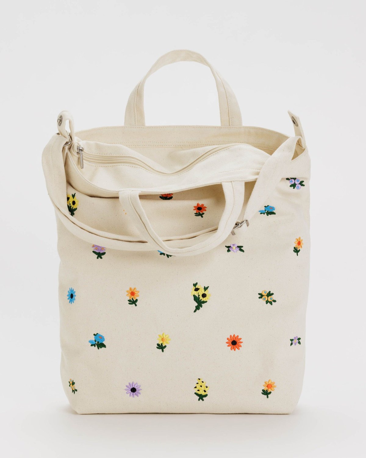 Image of Baggu Zip Duck Bag - Embroidered Ditsy Floral