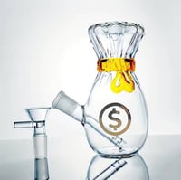 Image 2 of Money Bag Glass Bong  Glass Water Pipe  Smoking Hookah 