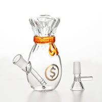 Image 4 of Money Bag Glass Bong  Glass Water Pipe  Smoking Hookah 