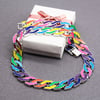       Rainbow Link Chain Colorful Chunky Chain Cuban 24 inch