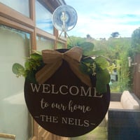 Image 5 of Handmade Personalised Welcome Door Sign, Welcome Sign, Home Decor, Family Wall Sign, New Home Gift