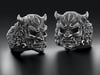 apanese Demon Mask Ring, Hannya Mask Ring, Devil  Signet Ring.