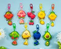 Image 2 of Fruity Kirb Linked Acrylic Keychains