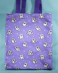 Image 2 of GojoCat Purple Tote Bag