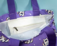 Image 4 of GojoCat Purple Tote Bag