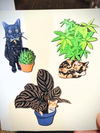 Cat's and Plants V.1 (Sticker Sheet) (Charity Item)