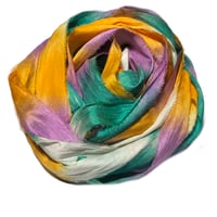 Image 4 of 10YD.  MASQUERADE HAND DYED SARI SILK RIBBON BY COLOR KISSED SILK