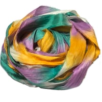 Image 5 of 10YD.  MASQUERADE HAND DYED SARI SILK RIBBON BY COLOR KISSED SILK