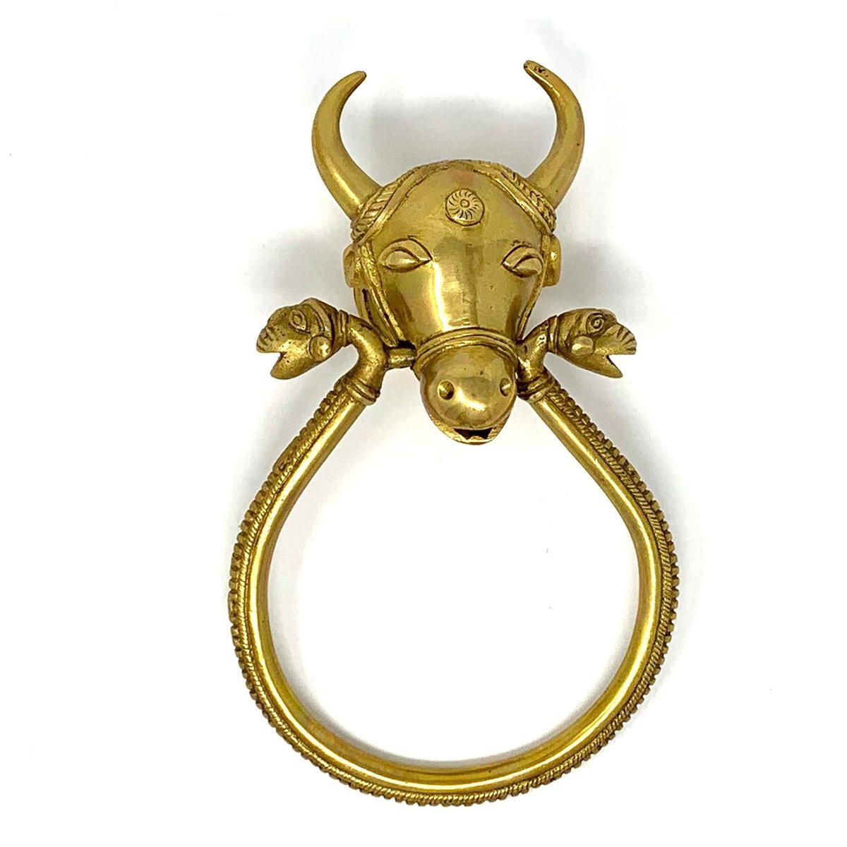 Image of Cow Door knocker - Brass Work Door Hanging - Home Decor