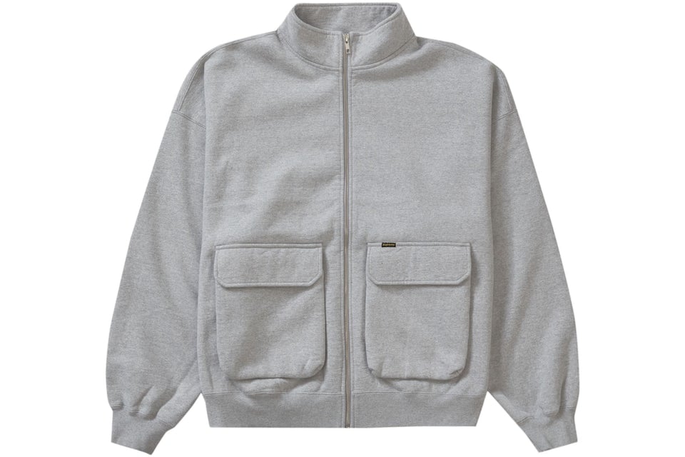 Supreme Cargo Pocket Zip Up Sweatshirt Heather Grey (FW23