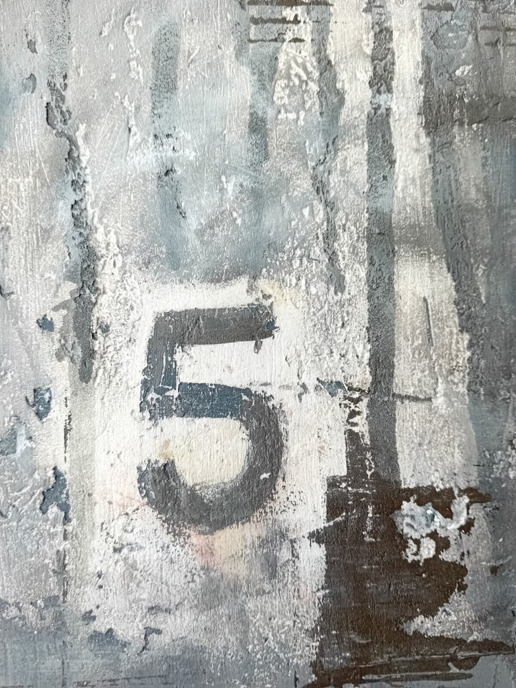 Image of Distressed Plaster Polished Painted Canvas Antique Barn Timber No.5 