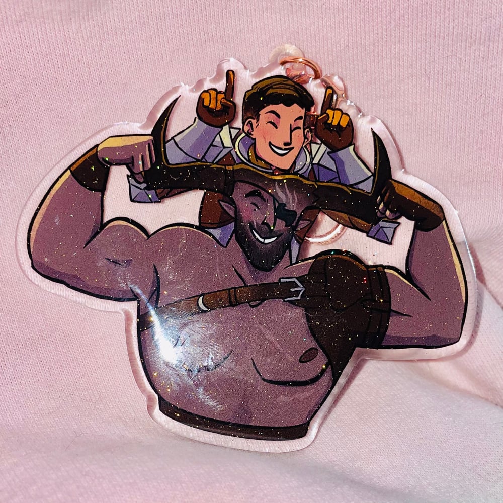 Image of Krem and The Iron Bull 3.5in Charm