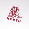 North Skate Mag // Zodiac Logo Embroidery T-Shirt (White/Burgundy)