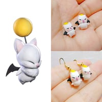 (PRE-ORDER) FFXIV MOOGLE NECKLACE/EARRING/KEYCHAIN