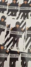 Pack of 25 10x5cm Swansea City CP Casual Football/Ultras Stickers.
