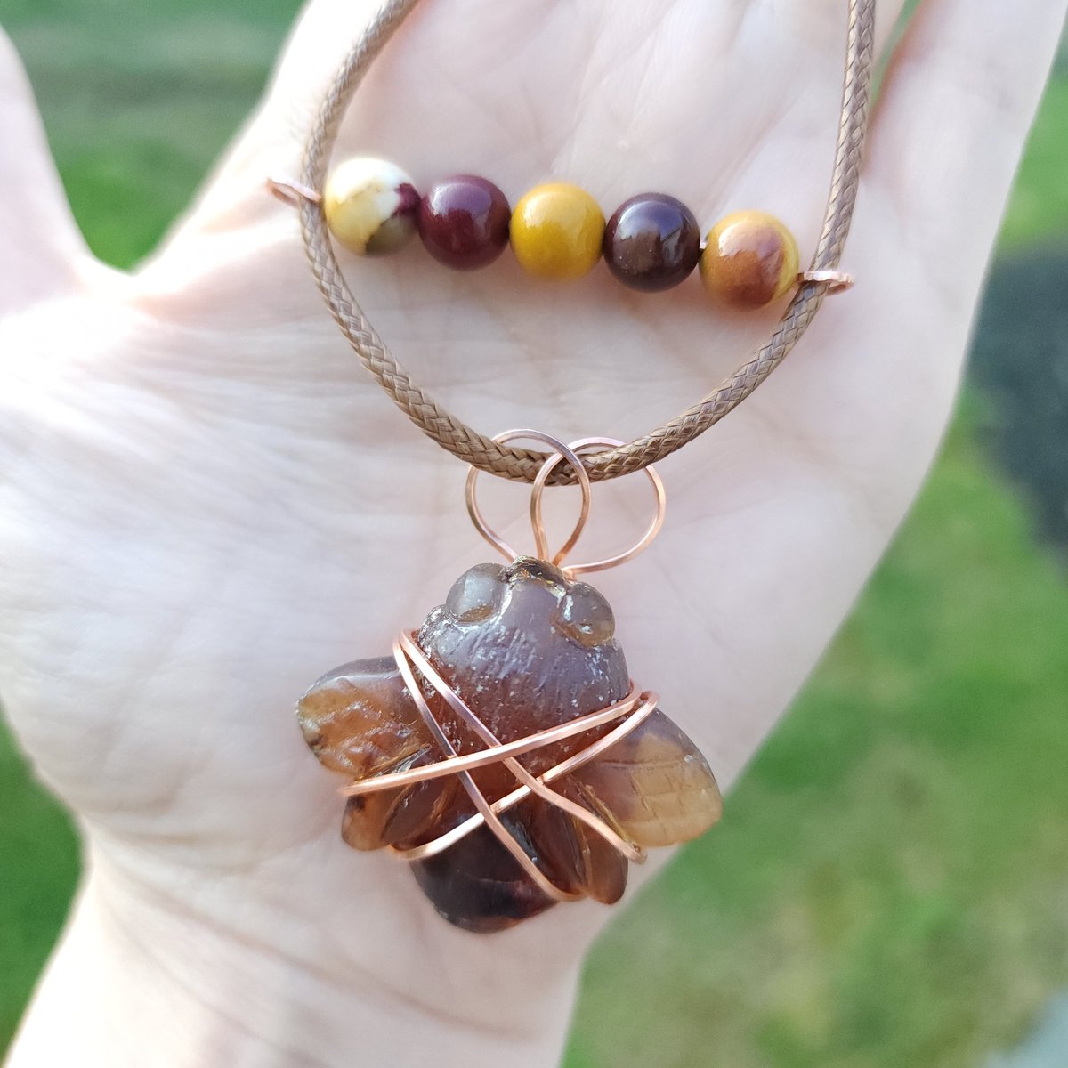Image of Amber Bee Slide Necklace