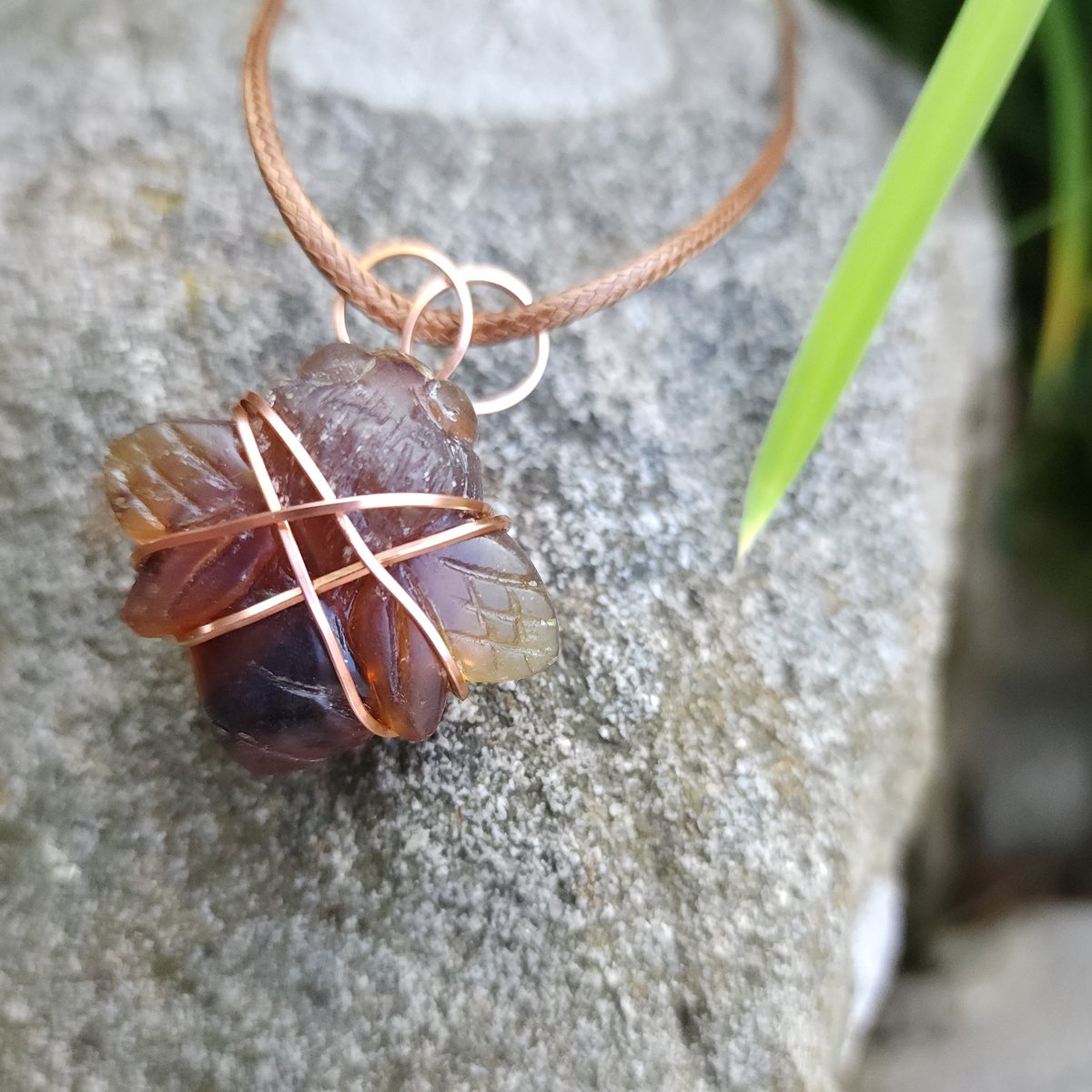 Image of Amber Bee Slide Necklace