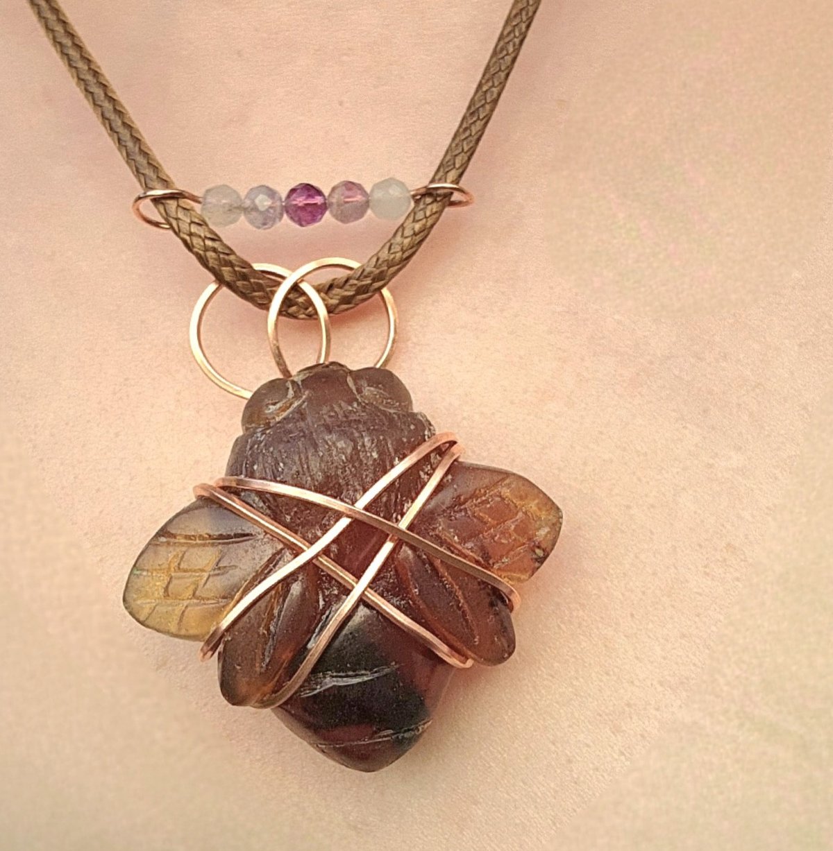 Image of Amber Bee Slide Necklace