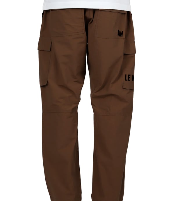 LE MUSE COFFEE NYLON CARGO PANTS