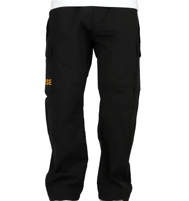 LE MUSE BLACK NYLON CARGO PANTS