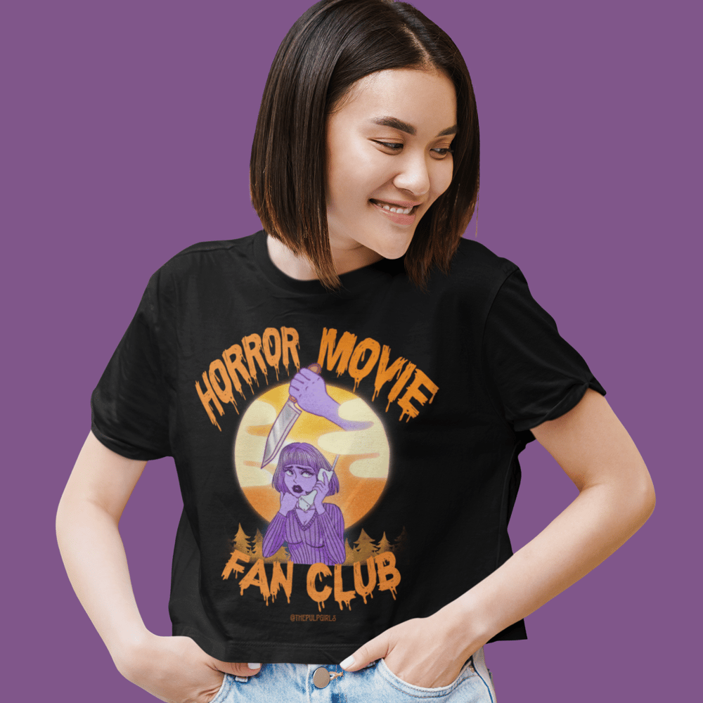 Image of HORROR MOVIE FAN CLUB CROP TOP