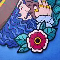 Image 2 of Mateys - Old School Kissing Pirates - Wooden Wallhanging