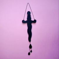 Image 5 of Bloody Dagger  - Old School Dagger - Wooden Wallhanging