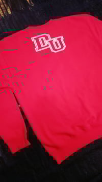 Image 4 of "DIFFERENT UNIVERSITY" SWEATSHIRT.....Red/White