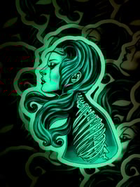 Image 1 of Glow-In-The-Dark, Anatomy Girl Sticker