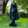 Deep Forest Green "Super Selene" Marabou Dressing Gown